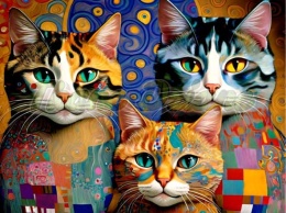 PANEL DRUKOWANY KOTY ALA KLIMT NR 20