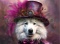 PANEL DRUKOWANY PSY W KAPELUSZCH- SAMOYED NR 17