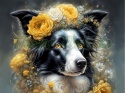 PANEL DRUKOWANY PSY W KAPELUSZCH- BORDER COLLIE NR 14