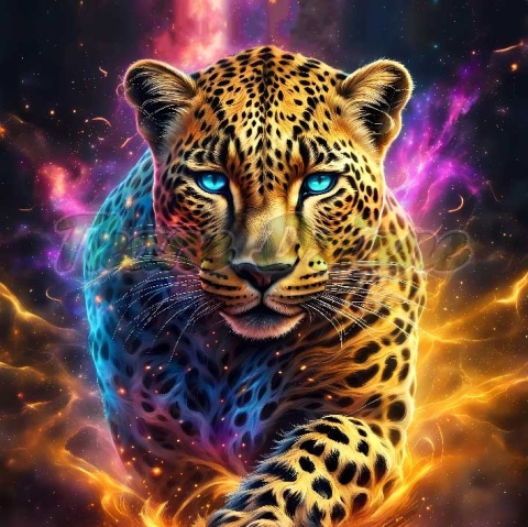 PANEL DRUKOWANY NEONOWY LEOPARD NR 10