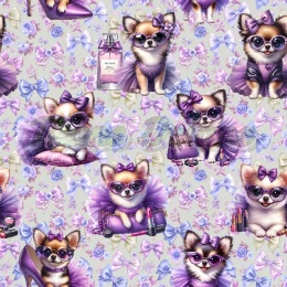 TKANINA DRUKOWANY PSY- CHIHUAHUA NR 22