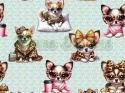 TKANINA DRUKOWANY PSY- CHIHUAHUA NR 24