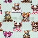 TKANINA DRUKOWANY PSY- CHIHUAHUA NR 24