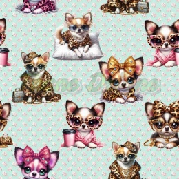 TKANINA DRUKOWANY PSY- CHIHUAHUA NR 24