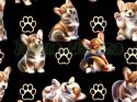 TKANINA DRUKOWANY PSY- CORGI NR 29