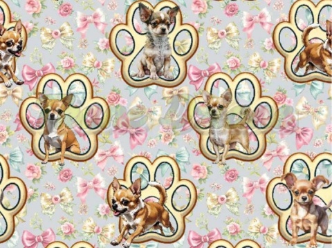 TKANINA DRUKOWANY PSY- CHIHUAHUA NR 21