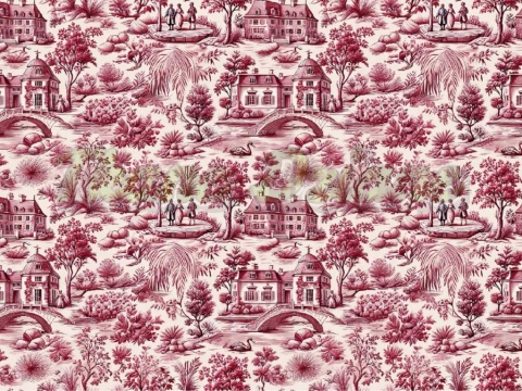 TKANINA DRUKOWANY TOILE DE JOUY STYL NR 11