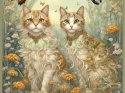 PANEL DRUKOWANY ART NOUVEAU-KOTY RUDE NR 141