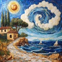PANEL DRUKOWANY VAN GOGH- PEJZAŻ NR 1
