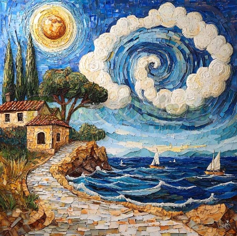 PANEL DRUKOWANY VAN GOGH- PEJZAŻ NR 1