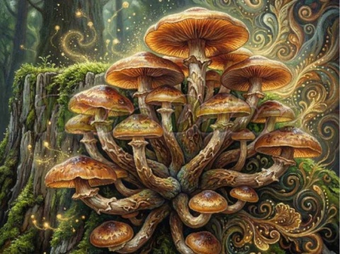 PANEL DRUKOWANY GRZYBY- OPIEŃKI NR 2