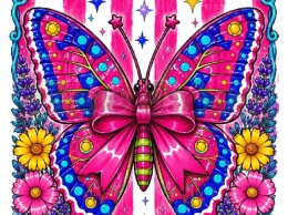PANEL DRUKOWANY KOLOROWE ZWIERZĘTA- MOTYL NR 9
