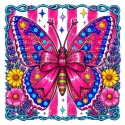PANEL DRUKOWANY KOLOROWE ZWIERZĘTA- MOTYL NR 9