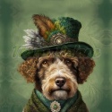PANEL DRUKOWANY PSY W KAPELUSZCH- LAGOTTO ROMAGNIOLO NR 32