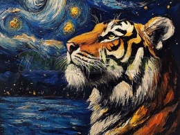 PANEL DRUKOWANY VAN GOGH- TYGRYS NR 6