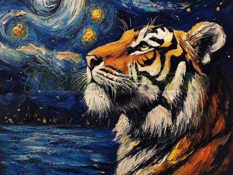 PANEL DRUKOWANY VAN GOGH- TYGRYS NR 6