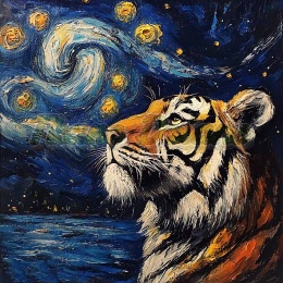 PANEL DRUKOWANY VAN GOGH- TYGRYS NR 6