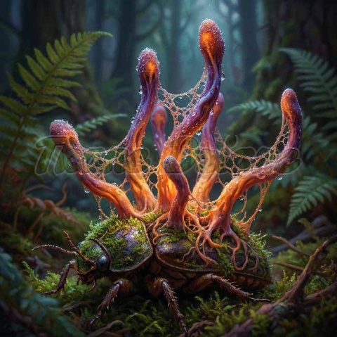 PANEL DRUKOWANY GRZYBY- KORDYCEPS NR 1