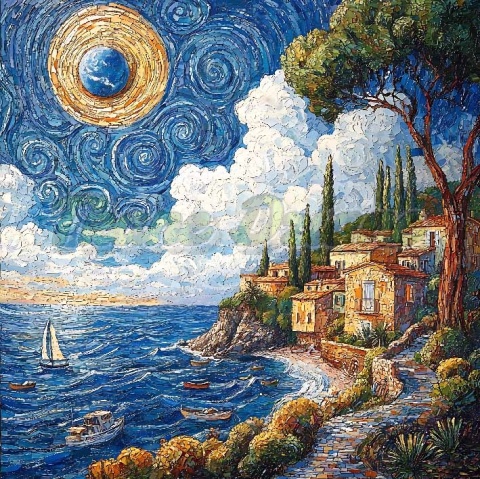 PANEL DRUKOWANY VAN GOGH- PEJZAŻ NR 3