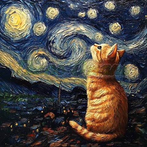 PANEL DRUKOWANY VAN GOGH- KOT NR 10