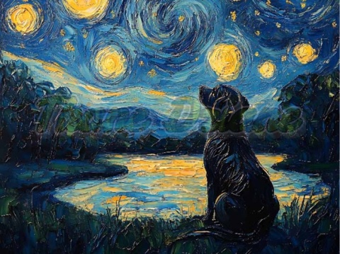 PANEL DRUKOWANY VAN GOGH- PIES NR 8