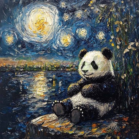 PANEL DRUKOWANY VAN GOGH- PANDA NR 7