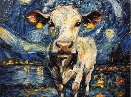 PANEL DRUKOWANY VAN GOGH- KROWA NR 4