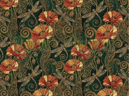 TKANINA DRUKOWANY WAŻKI I KWIATY NR 5