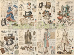 TKANINA DRUKOWANY VINTAGE MODA NR 1