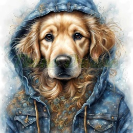 PANEL DRUKOWANY GOLDEN RETRIVER W KAPTURZE NR 7