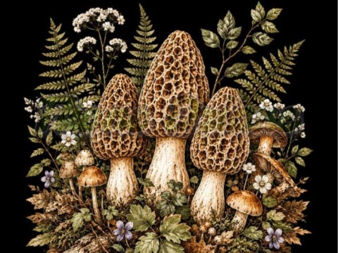 PANEL DRUKOWANY GRZYBY NR 5