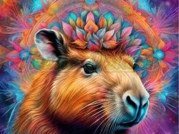 PANEL DRUKOWANY NEONOWE ZWIERZĘTA -KAPIBARA NR 7