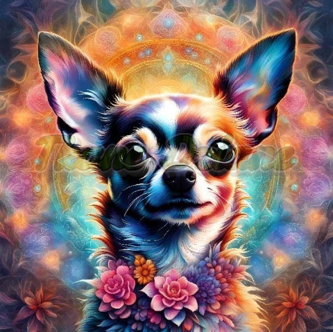 PANEL DRUKOWANY NEONOWE ZWIERZĘTA -CHIHUAHUA NR 6