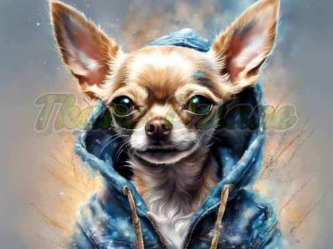 PANEL DRUKOWANY CHIHUAHUA W KAPTURZE NR 6