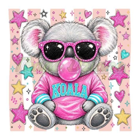 PANEL DRUKOWANY KOALA Z GUMĄ BALONOWĄ NR 34
