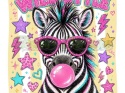 PANEL DRUKOWANY ZEBRA Z GUMĄ BALONOWĄ NR 35