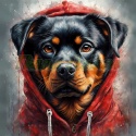 PANEL DRUKOWANY ROTTWEILER W KAPTURZE NR 10