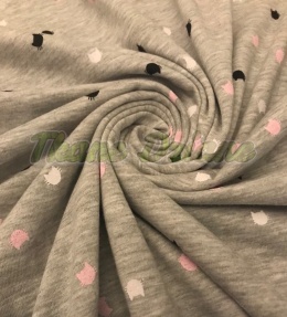 JERSEY SZARY W KOTKI