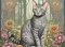 PANEL DRUKOWANY ART NOUVEAU- KOT OCICAT GRAY NR 156