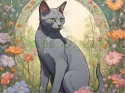 PANEL DRUKOWANY ART NOUVEAU- KOT KORAT NR 157