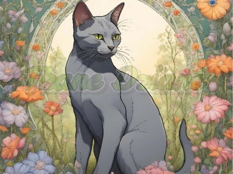 PANEL DRUKOWANY ART NOUVEAU- KOT KORAT NR 157