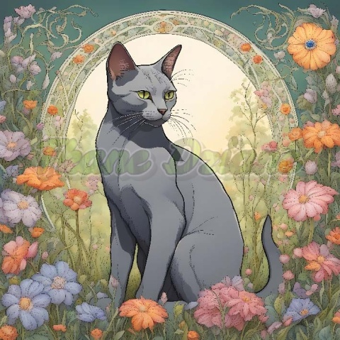 PANEL DRUKOWANY ART NOUVEAU- KOT KORAT NR 157