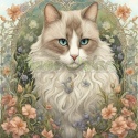 PANEL DRUKOWANY ART NOUVEAU- KOT SNOWSHOE NR 158