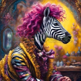 PANEL DRUKOWANY KOLOROWE ZWIERZĘTA- ZEBRA NR 22