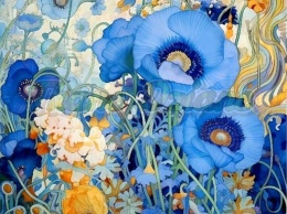 PANEL DRUKOWANY KWIATY W STYLU VAN GOGH NR 2
