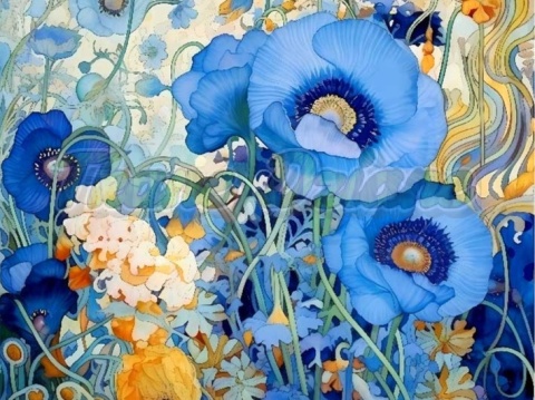 PANEL DRUKOWANY KWIATY W STYLU VAN GOGH NR 2