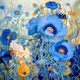 PANEL DRUKOWANY KWIATY W STYLU VAN GOGH NR 2
