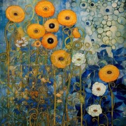 PANEL DRUKOWANY KWIATY W STYLU VAN GOGH NR 3