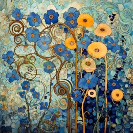PANEL DRUKOWANY KWIATY W STYLU VAN GOGH NR 4