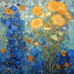 PANEL DRUKOWANY KWIATY W STYLU VAN GOGH NR 5